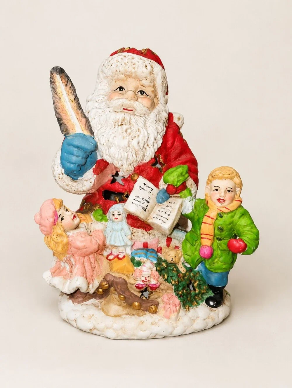 Vintage Brinn's 1992 Handcrafted Hand Painted Santa Claus Figurine